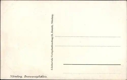Künstler Ak Sollmann, Nürnberg in Mittelfranken Bayern, Bratwurstglöcklein