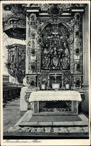Ak Wettenhausen Kammeltal in Schwaben, Unterrichts- u. Erziehungsanstalt der Dominikanerinnen, Altar