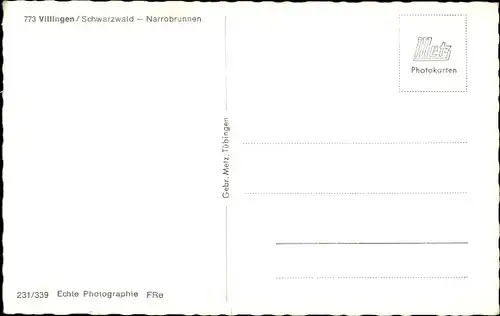 Ak Villingen im Schwarzwald, Narrobrunnen