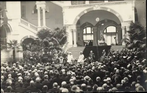 Ak Amsterdam Niederlande, Koloniaal Institut, Königin, Prinz Hendrik, Prinzessin Juliana