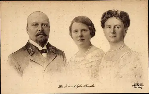 Ak Niederlande, Königliche Familie, Juliana der Niederlande, Königin Wilhelmina, Herzog Heinrich