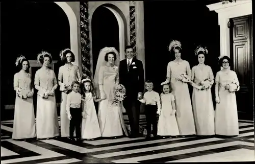 Ak Prinzessin Beatrix der Niederlande, Claus von Amsberg, Hochzeit, 1966
