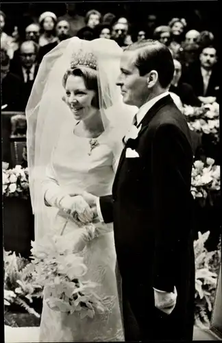 Ak Prinzessin Beatrix der Niederlande, Claus von Amsberg, Hochzeit 1966