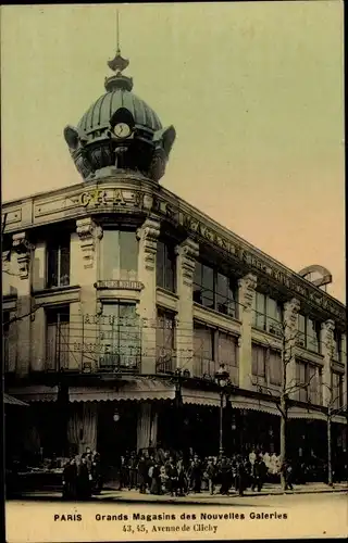 Ak Paris XVIII., Grands Magasins des Nouvelles Galeries, Avenue de Clichy