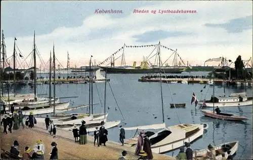 Ak Kopenhagen Dänemark, Rheden og Lystbaadehavnen