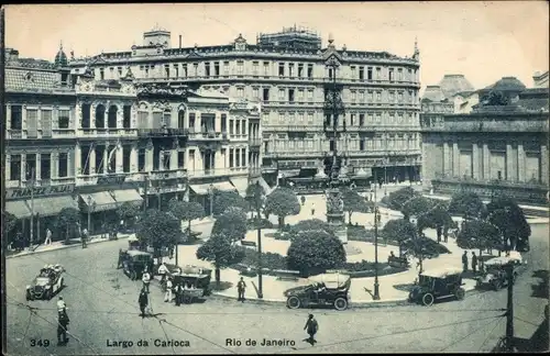 Ak Rio de Janeiro Brasilien, Largo da Carioca