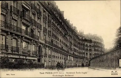 Ak Paris XVI Passy, Boulevard Emile Augier
