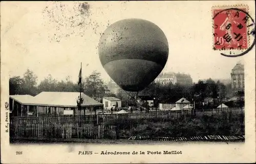 Ak Paris XVI Passy, Flugplatz Porte Maillot