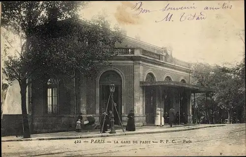 Ak Paris XVI Passy, Bahnhof Passy