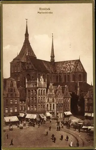Ak Hansestadt Rostock, Marienkirche