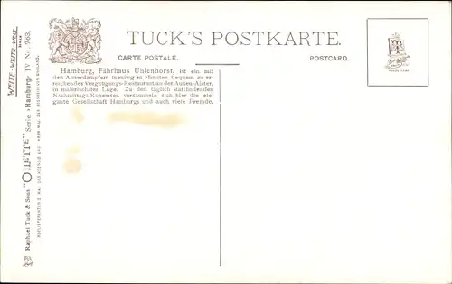 Künstler Ak Flower, Charles E., Hamburg Nord Uhlenhorst, Fährhaus, Tuck Nr. 763