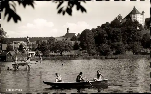 Ak Bad Clevers Bad Grönenbach im Allgäu, Ruderpartie