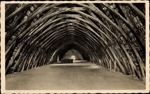 Ak Saalfeld an der Saale Thüringen, Dachstuhl des Franziskanerkloster