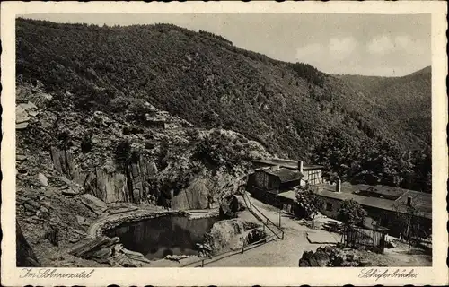 Ak Bad Blankenburg in Thüringen, Schieferbrüche im Schwarzatal