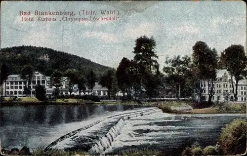 Ak Bad Blankenburg in Thüringen, Hotel Kurhaus Chrysopras-Löscheshall