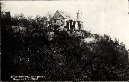 Ak Bad Blankenburg in Thüringen, Burg Greifenstein