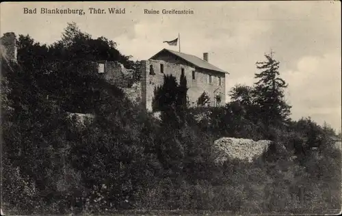 Ak Bad Blankenburg in Thüringen, Burg Greifenstein