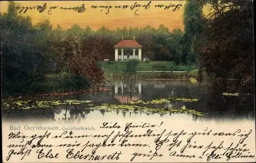 Ak Bad Oeynhausen in Westfalen, Goldfischteich