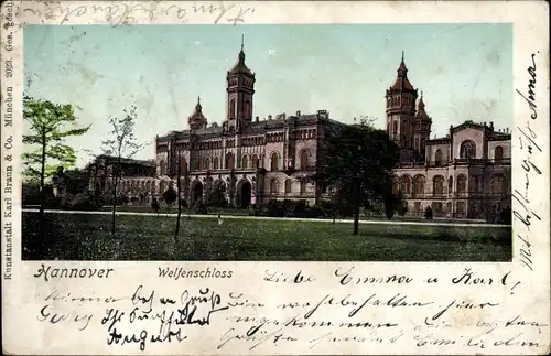 Ak Hannover in Niedersachsen, Welfenschloss