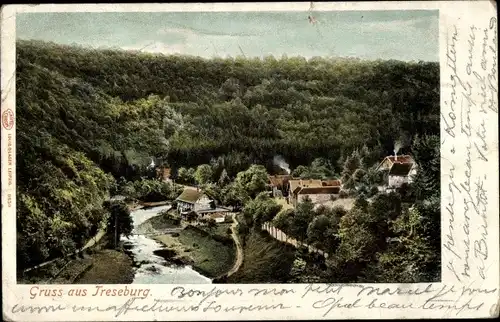 Ak Treseburg Thale im Harz, Teilansicht, Bodetal