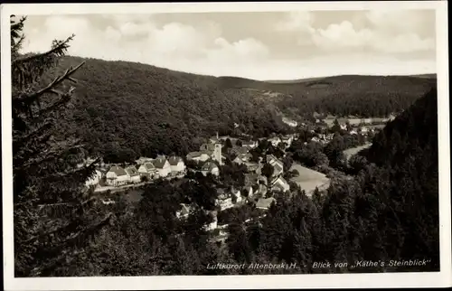 Ak Altenbrak Thale im Harz, Blick von Käthe's Steinblick