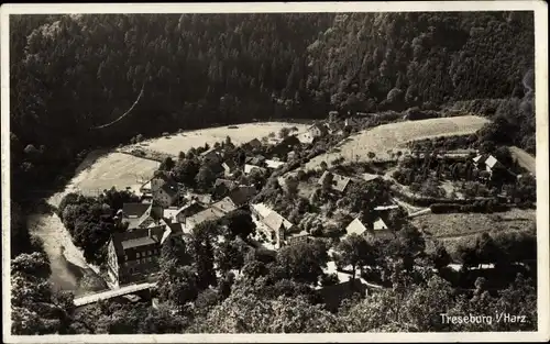 Ak Treseburg Thale im Harz, Gesamtansicht, Bodetal