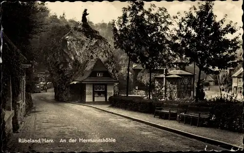 Ak Rübeland Oberharz am Brocken, an der Hermannshöhle