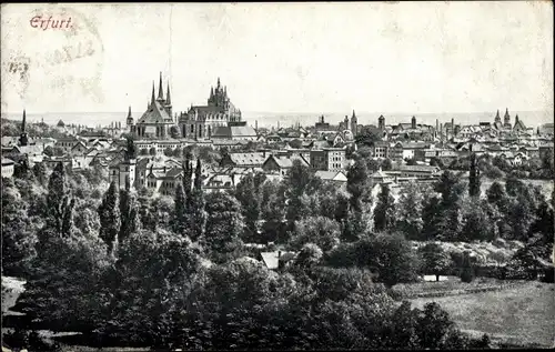 Ak Erfurt in Thüringen, Panorama