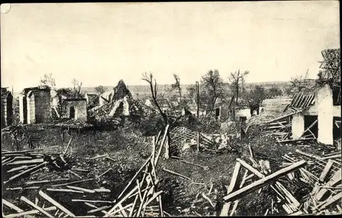 Ak Thélus Pas de Calais, Teil der Ruine