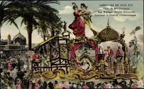 Ak Nice Nizza Alpes Maritimes, Wagen Mr Karneval - Der Tango