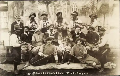 Foto Ak Kœtzingue Kötzingen Elsass Haut Rhin, Theatersektion, Schauspieler in Kostümen