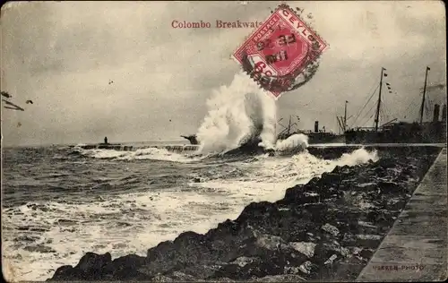 Ak Colombo Ceylon Sri Lanka, Wellenbrecher