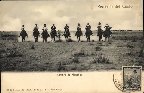 Ak Buenos Aires Argentinien, Gauchos auf Pferden
