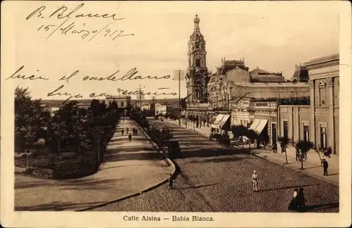 Ak Bahia Blanca Argentinien, Calle Alsina