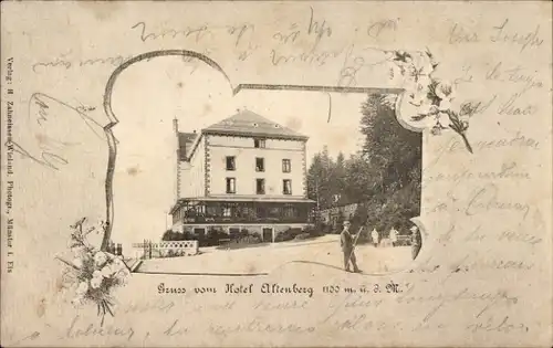 Passepartout Ak Neubois Gereuth Elsass Bas Rhin, Hotel Altenberg