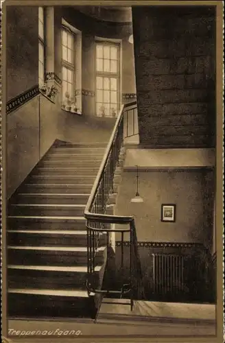 Ak Dortmund im Ruhrgebiet, Sanatorium der Franziskanerinnen, Treppenaufgang