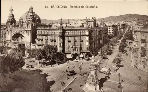 Ak Barcelona Katalonien Spanien, Rambla de Cataluna