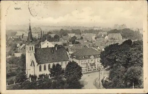 Ak Werl in Westfalen, Teilansicht, Kirche