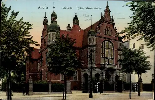 Leuchtfenster Ak Hamburg Altona, Palmaille, Generalkommando