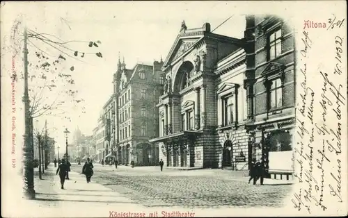 Ak Hamburg Altona, Königstraße, Stadttheater