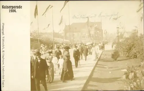 Foto Ak Hamburg Altona, Kaiserparade 1904
