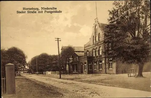 Ak Horneburg im Alten Land, Stader Straße, Post