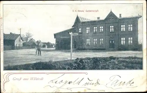 Ak Wilstedt in Niedersachsen, C. H. Ahrens Gastwirtschaft