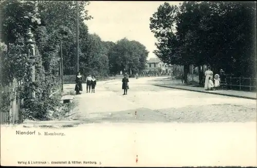 Ak Hamburg Eimsbüttel Niendorf, Straßenpartie, Kinder