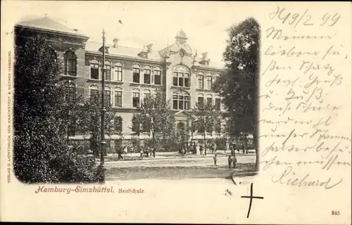 Ak Hamburg Eimsbüttel, Realschule