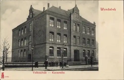 Ak Hamburg Wandsbek, Volksschule, Kurzereihe