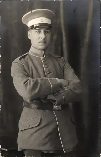 Foto Ak Deutscher Soldat in Uniform, Portrait, Eugen Bilstein, Kaiserzeit