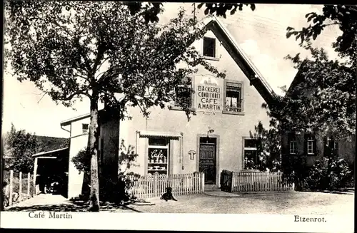 Ak Etzenrot Waldbronn BW, Bäckerei Konditorei Café Martin