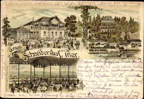 Litho Trier an der Mosel, Schneidershof, Restauration
