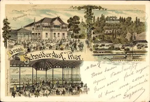 Litho Trier an der Mosel, Schneidershof, Restauration